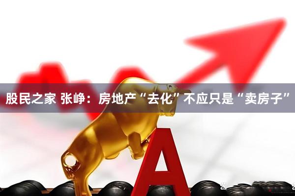 股民之家 张峥:房地产“去化”不应只是“卖房子”